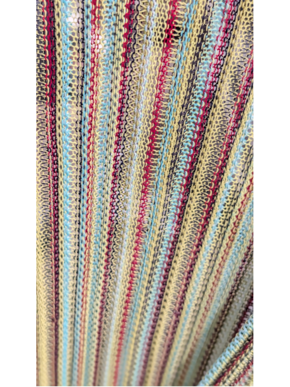 Women's Fisun Striped Knit swim cover up in Yellow and Red - Picture 8 of 11